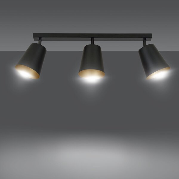 Emibig modern skandináv spot lámpa prism fekete emi406/3