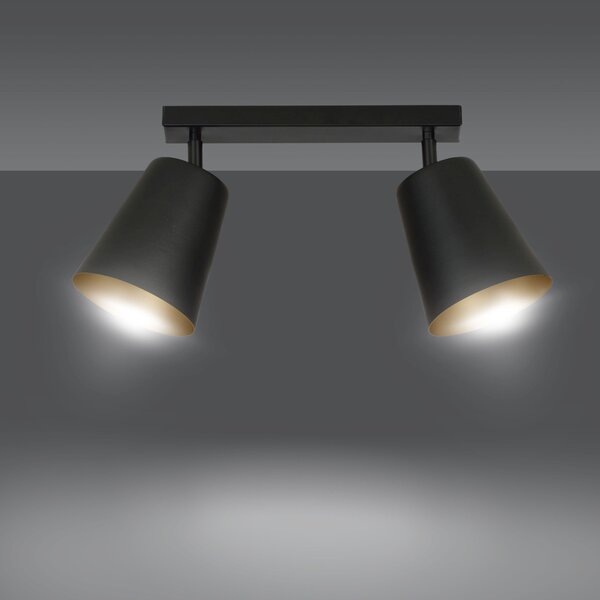 Emibig modern skandináv spot lámpa prism fekete emi406/2