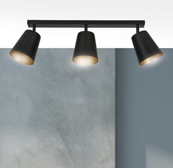 Emibig modern skandináv spot lámpa prism fekete emi406/3
