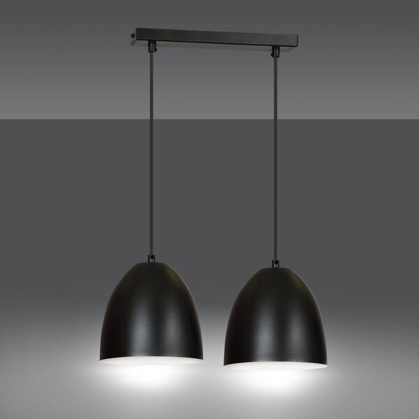 Emibig modern skandináv függeszték lenox fehér fekete emi391/2