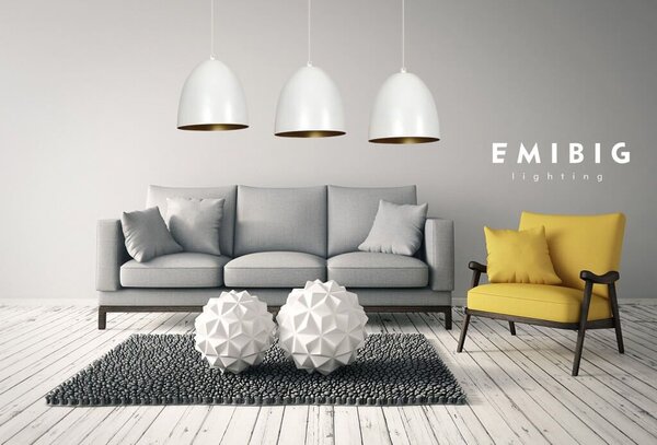 Emibig modern skandináv függeszték lenox fehér emi411/3