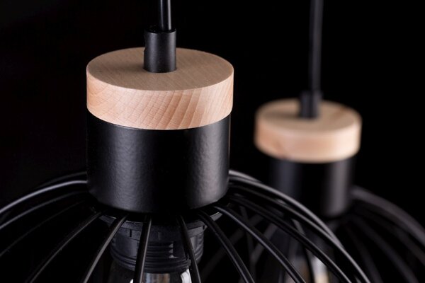 Emibig modern skandináv függeszték barbado fekete emi754/3