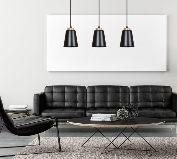 Emibig modern skandináv függeszték bolero fekete emi442/3