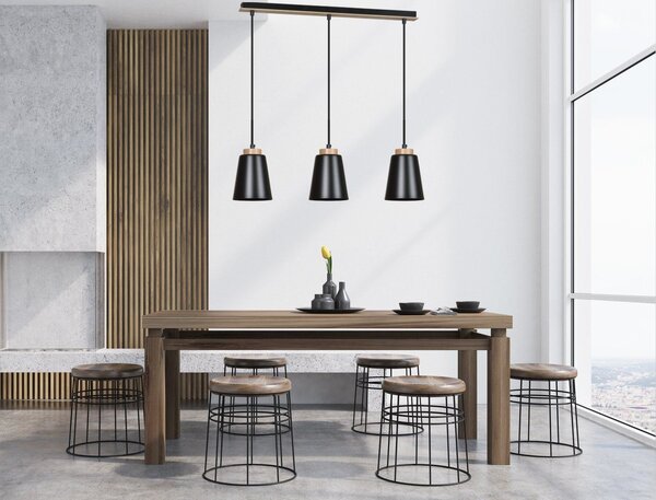 Emibig modern skandináv függeszték bolero fekete emi442/3