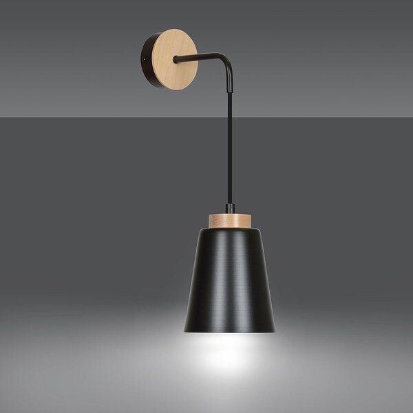 Emibig modern skandináv fali lámpa bolero fekete emi442/k1