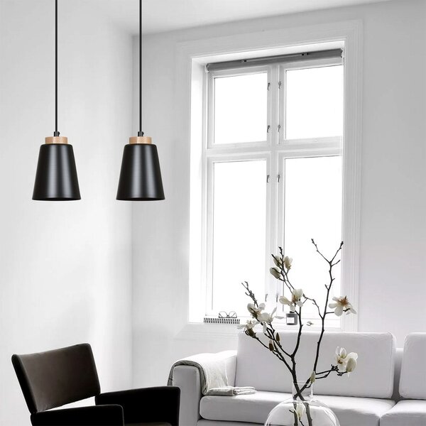 Emibig modern skandináv függeszték bolero fekete emi442/2