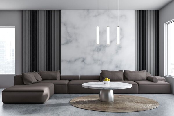 Emibig modern függeszték luna fehér króm emi955/3