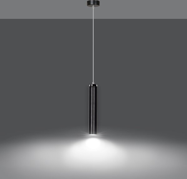 Emibig modern függeszték luna króm fekete emi956/1