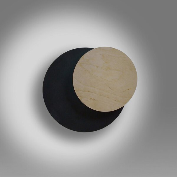 Emibig modern fali lámpa circle fekete emi970/2