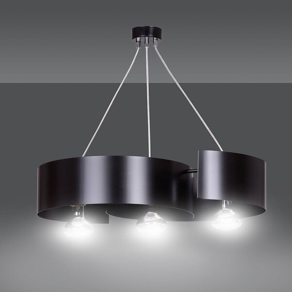 Emibig modern függeszték vixon króm fekete emi284/3