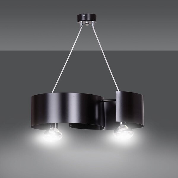 Emibig modern függeszték vixon króm fekete emi284/2
