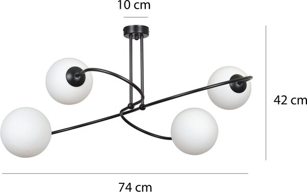 Emibig modern mennyezeti lámpa selbi fehér emi734/4w