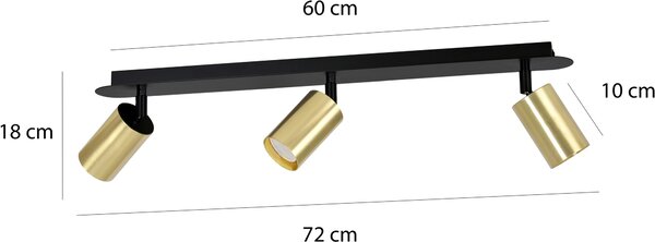 Emibig modern spot lámpa zen fehér arany emi623/3