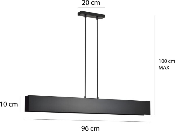 Emibig modern függeszték gentor fekete emi672/4