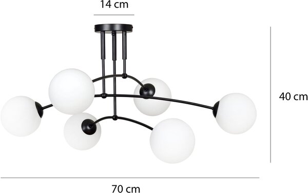 Emibig modern mennyezeti lámpa pregos fehér emi671/6