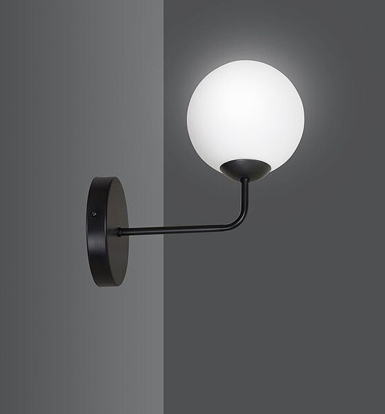 Emibig modern fali lámpa pregos fekete emi670/k1