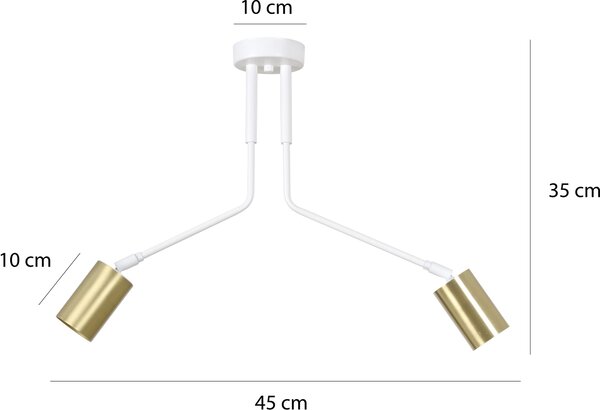 Emibig modern mennyezeti lámpa verno fehér arany emi656/2