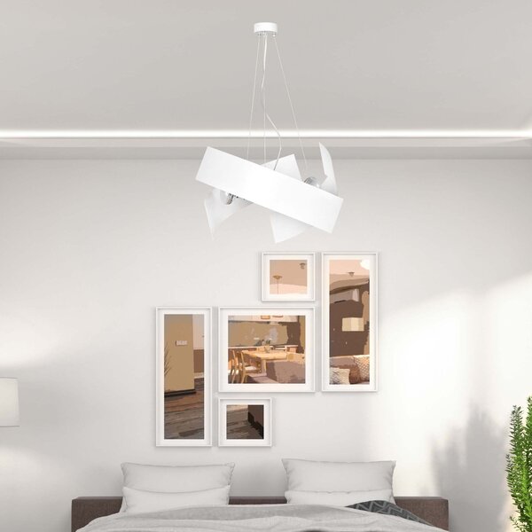 Emibig modern függeszték modo fehér króm emi585/1