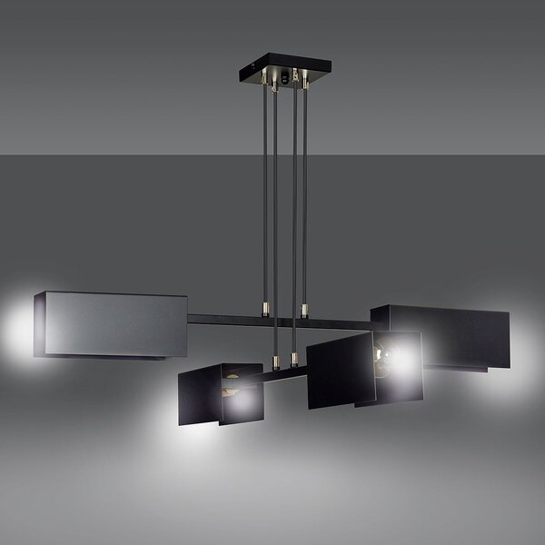 Emibig modern függeszték tolos fekete arany emi633/4