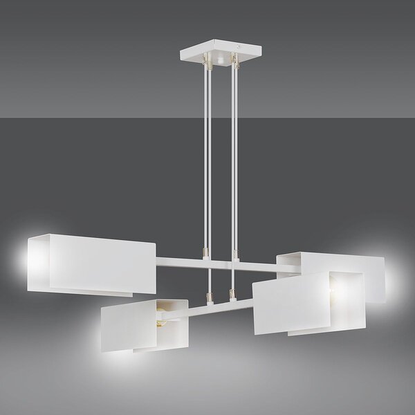 Emibig modern függeszték tolos fehér arany emi634/4