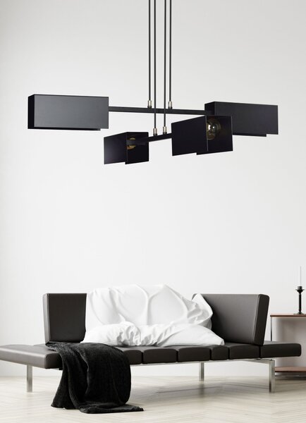 Emibig modern függeszték tolos fekete arany emi633/4