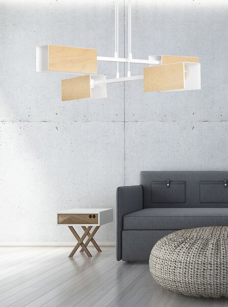Emibig modern skandináv függeszték zaper fehér emi617/4