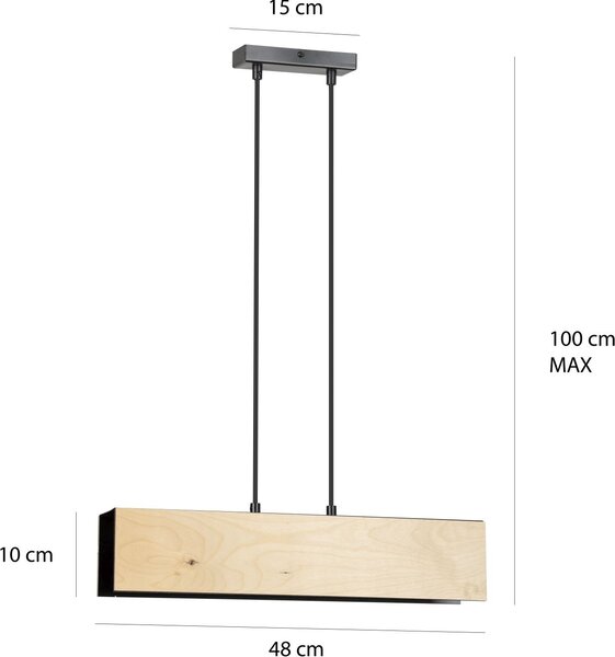Emibig modern skandináv függeszték carlo fekete emi610/2