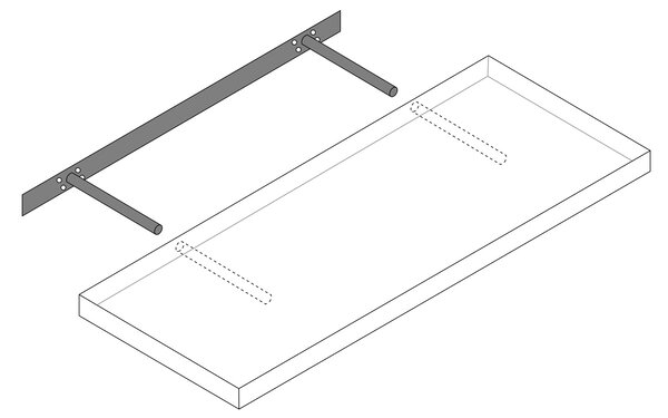 FIGO+ fali polc konzollal, 110 cm, sötét tölgy Casaria