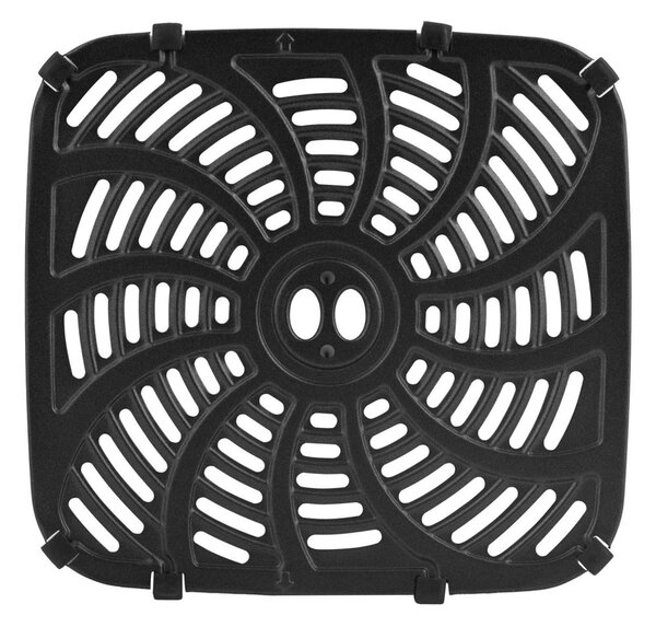 Rácsos tálca Berdsen BD-655 és BD-662 típusú Air Fryer forrólevegős sütőhöz, rozsdamentes, tapadásmentes, 24 x 22,5 cm