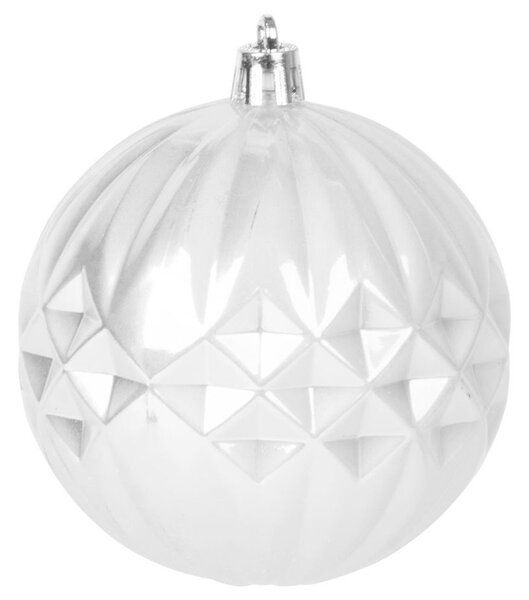 MagicHome karácsonyi gömbök, készlet, 31 db, 5-6-8-12 cm, fehér-ezüst, karácsonyfára