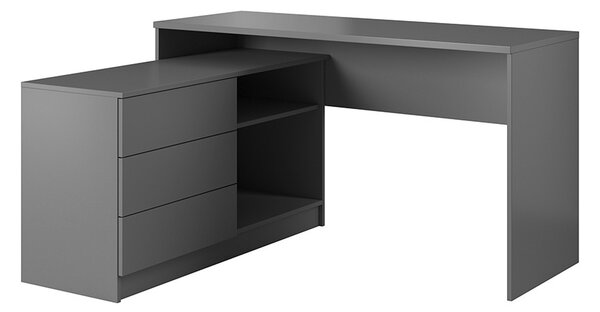 TEO íróasztal, 138,2x76x50,4, grafit