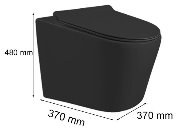 Ride fali, rimless WC soft close ülőkével