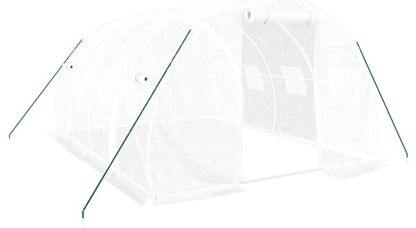 Fehér üvegház acélvázzal 12 m² 4x3x2 m