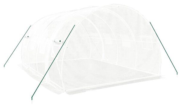 Fehér üvegház acélvázzal 12 m² 4x3x2 m