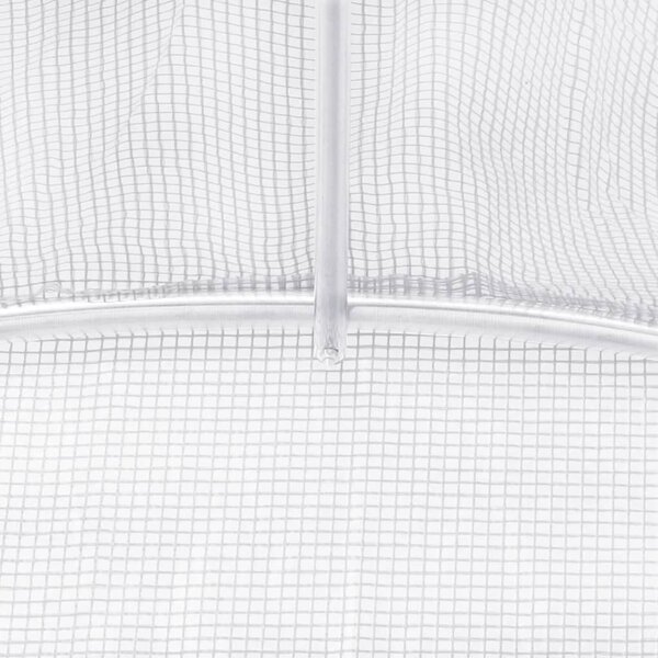 Fehér acélvázas melegház 24 m² 6x4x2 m