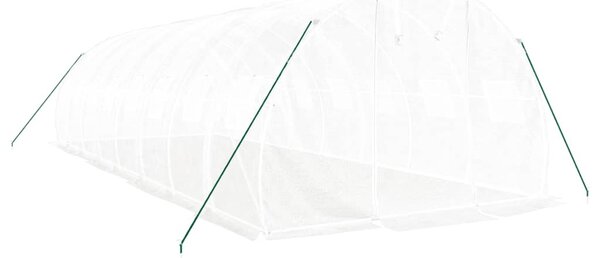 Fehér acélvázas melegház 24 m² 8x3x2 m