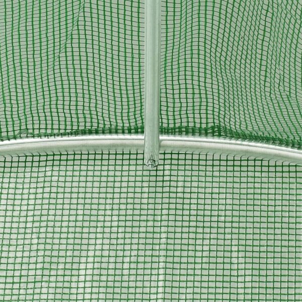 Zöld acélvázas melegház 60 m² 10 x 6 x 2,85 m