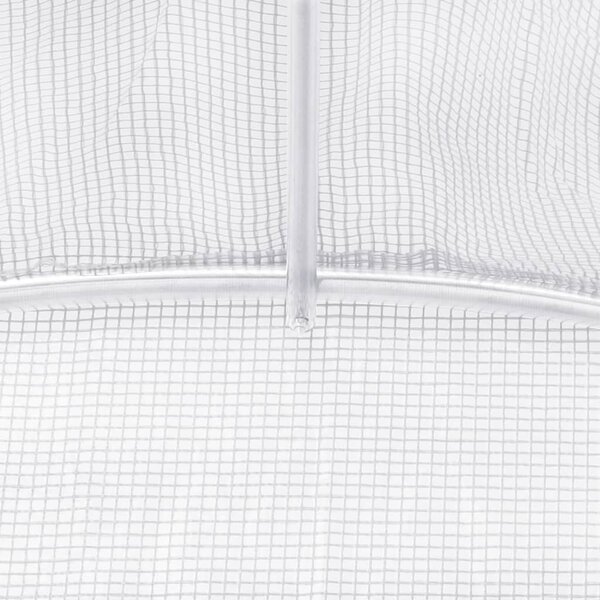Fehér acélvázas melegház 10 m² 5 x 2 x 2,3 m
