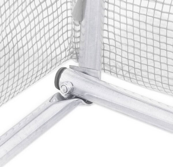 Fehér acélvázas melegház 10 m² 5 x 2 x 2,3 m