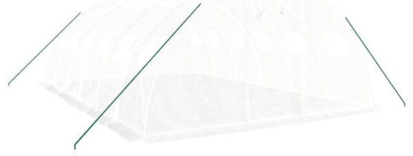 Fehér acélvázas melegház 24 m² 6x4x2 m