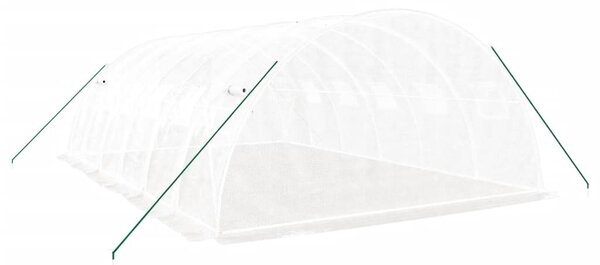 Fehér acélvázas melegház 24 m² 6x4x2 m