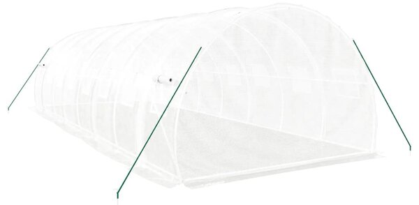 Fehér acélvázas melegház 24 m² 8x3x2 m