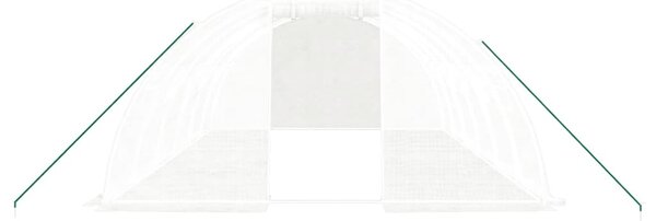 Fehér acélvázas melegház 24 m² 6x4x2 m