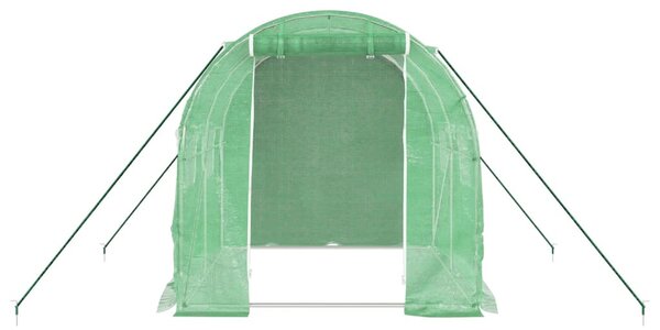 Zöld acélvázas melegház 4 m² 2 x 2 x 2 m