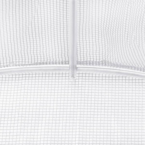 Fehér acélvázas melegház 8 m² 4 x 2 x 2 m
