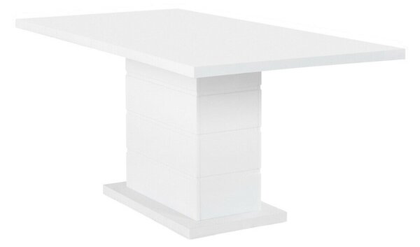 Asztal Scandinavian Choice 196 Fehér, Fényes fehér, 75x90x160cm, Hosszabbíthatóság, Közepes sűrűségű farostlemez, Közepes sűrűségű farostlemez