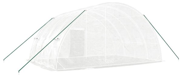Fehér üvegház acélvázzal 24 m² 6x4x2,85 m