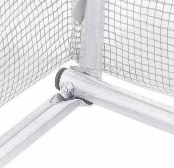 Fehér acélvázas melegház 12 m² 6 x 2 x 2,85 m