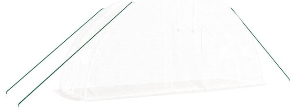 Fehér acélvázas melegház 12 m² 6 x 2 x 2,85 m