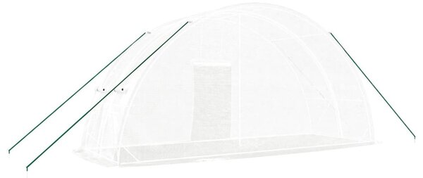 Fehér acélvázas melegház 12 m² 6 x 2 x 2,85 m